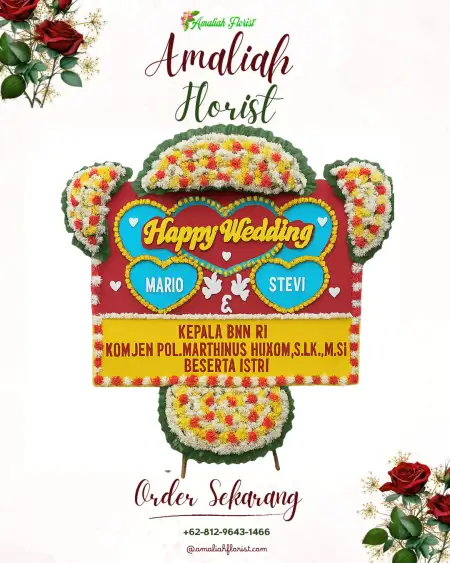 Papan Bunga Pernikahan Gedung Wedding Puncak